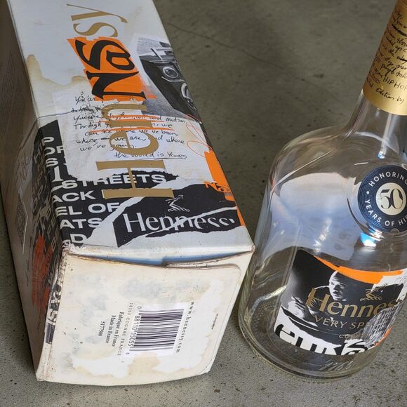 Hennessy & NAS 50 Years Of Hip Hop Empty Bottle Limited Edition Collectible - Picture 3 of 3